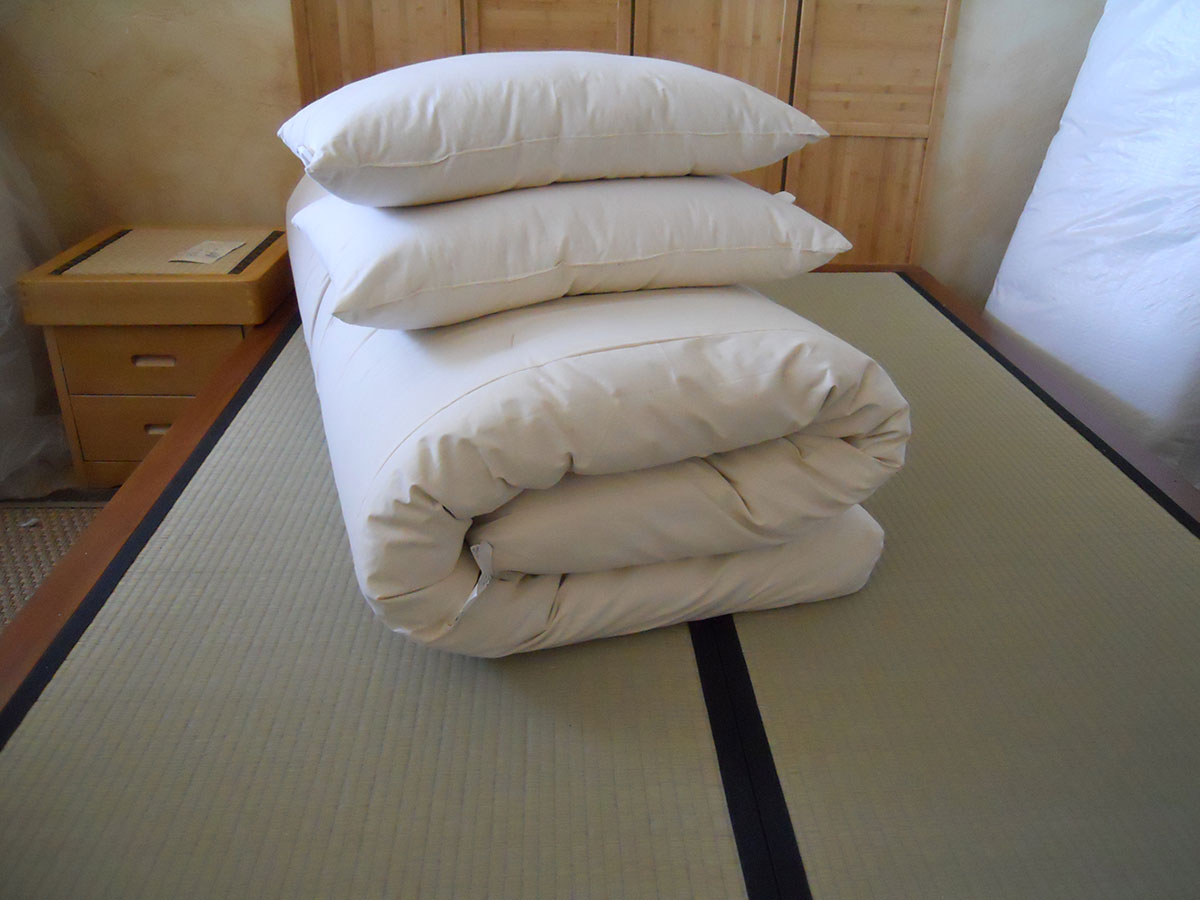 4" Cotton Futon w/pillows